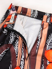 Women Print Party Skirt High Waist Floral Vintage Bocydon Slim Office Ladies Elegant Classy African Slim Fit Event Summer Jupes