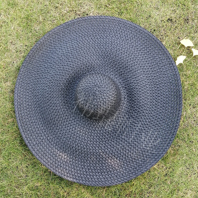 Solene Oversized Wide-Brim Straw Sun Hat