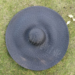 70cm Oversized  Wide Brim Sun Hat Travel  Large UV Protection Beach Straw Hats Women&#39;s Summer Floppy Foldable Chapeaux Wholesale