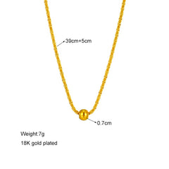 Gold Clavicle Bead Pendant Necklace