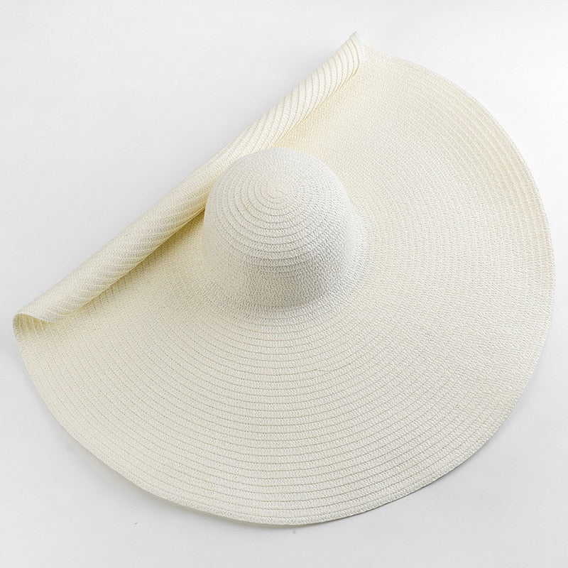 Solene Oversized Wide-Brim Straw Sun Hat