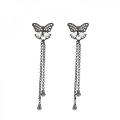 Fashion Butterfly Tassel Drop Earrings For Women Trendy Shiny Moon Star Pearls Dangle Earrings Korean Jewelry Girls Party Gifts