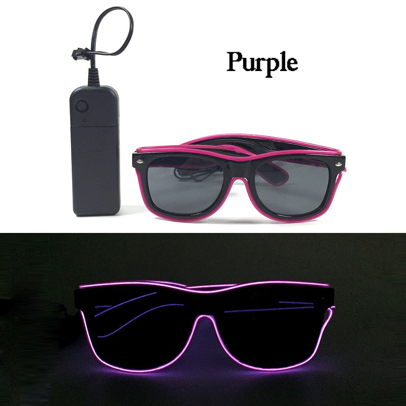 Neon Pulse LED Party Sunglasses