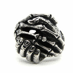Stainless Steel Vintage Claw Ring Men Biker Punk Hug Handshake Friend Ring