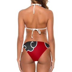 New Anime Konoha Hokage Kakashi Deidara Cosplay Costumes Swimsuit Akatsuki Red Cloud Symbol Panties Underwear Suspenders Bikini