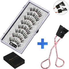 8PCS 5 Magnetic eyelashes with 4 pairs magnets magnetic lashes natural Mink eye lashes with tweezers