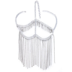 New Tassel Veil Masks Women Headwear Rhinestone Chains Face Mask Masquerade Dance Party Costume Sexy Face Accessories Jewelry