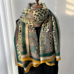 Thick Cashmere Scarf for Women Print Pashmina Shawl and Wrap