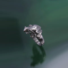 Gothic Geometric Mushroom Ring