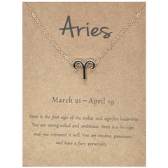 Cardboard Zodiac Sign Pendant Necklace