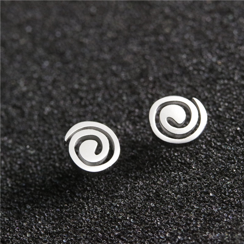 2023 Stainless Steel Earrings Geometric Women Men Hip hop Black Star Ghost Spike Stud Earring Fashion Jewelry Best Gift пирсинг