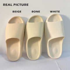 Unisex Summer Slippers Indoor High Soft Bottom Sandals Open Toe Trend Slides Light Beach Shoes Slippers