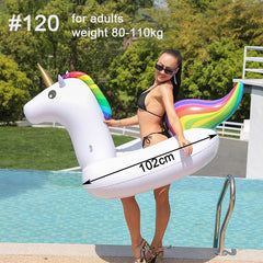 Giant Inflatable Pool Float Circle Mermaid Flamingo Unicorn Swimming Ring