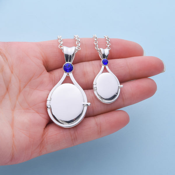 Nerissa Crystal Mermaid Shell Locket Necklace