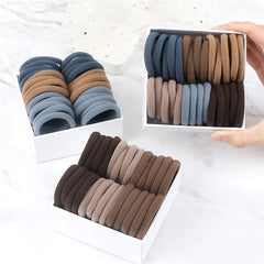 50PCS/Set Basic Hair Bands Simple Solid Colors Elastic Headband Hair Ties