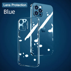 Clear Case For iPhone 14 13 12 Pro Max Back PC+TPU Shockproof Full Lens Protection For iPhone 11 Pro Transparent Cover