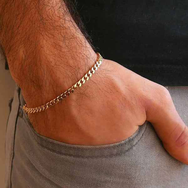 Rocco Chunky Stainless Steel Cuban Bracelet Collection