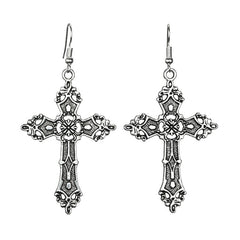 Hip Hop Korean Fashion Cross Earrings For Women Grunge Cross Ear Earrings серьги кресты Skeleton Crochet Punk Earrings Wholesale