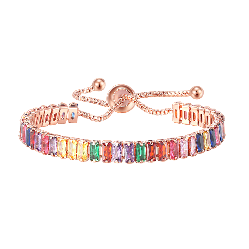Noire Black Crystal Adjustable Bangle Collection