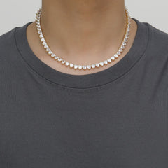 6MM Heart CZ Stone Tennis Chain 3 Colors Iced Out Choker Necklace for Men Women Hiphop Jewelry Gifts