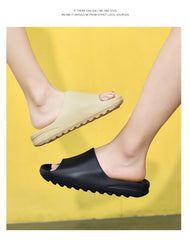 Unisex Summer Slippers Indoor High Soft Bottom Sandals Open Toe Trend Slides Light Beach Shoes Slippers