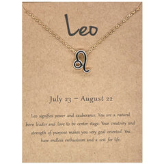 Cardboard Zodiac Sign Pendant Necklace