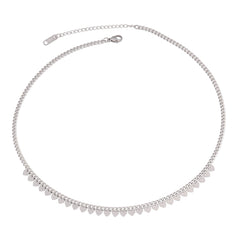 Round Geometric Pendant Necklace Choker