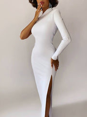 Long Elegant Dress One Shoulder Maxi Dress Bodycon