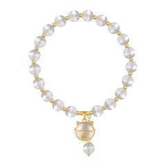 2022 New Design Sense Coin Cat Pendant Opals Beaded Charm Bracelet Fashion Luxury Jewelry For Woman’s Exquisite Accessories