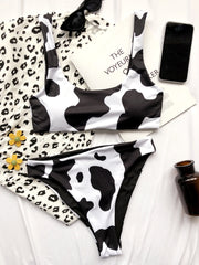 Cow Print Bikini Set
