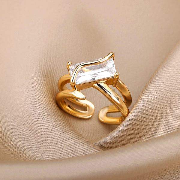 Safiya Lucky Evil Eye Stainless Steel Ring Collection