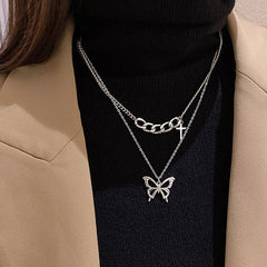 Simple Crystal Geometric Gold Color Pendant Necklace Set for Women Charms Fashion Square Rhinestone Female Vintage Jewelry 2022