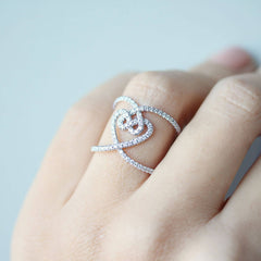Hollow Love Wide Rings