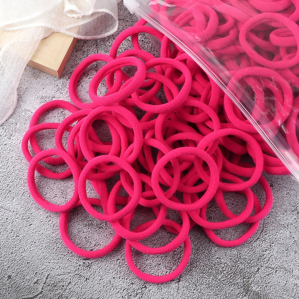 50PCS/Set Basic Hair Bands Simple Solid Colors Elastic Headband Hair Ties