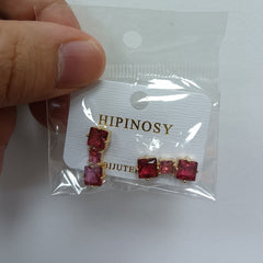 South Korea web celebrity super fairy temperament elegant Hyun fashion fashion earrings delicate purple flowers rose earrings