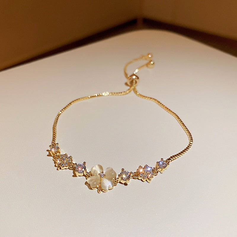 Opal Clover Adjustable Bracelet Main image