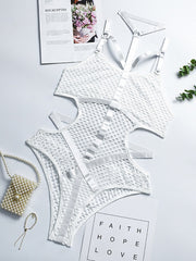 Goth Dark Gothic Fishnet Sexy Bodycon Halter Bodysuits Women Grunge Punk Hollow Out Nightclub Lingerie Patchwork Emo Alt Clothes