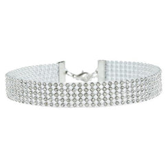 Shiny Rhinestone Bundle Neck Collar Necklace