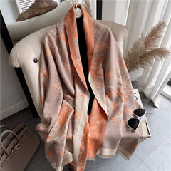 Thick Cashmere Scarf for Women Print Pashmina Shawl and Wrap