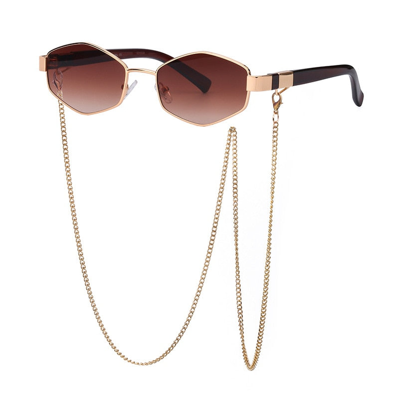 Zora Polygon Chain Sunglasses