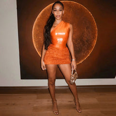 Tank Tops Bodysuit Mini Skirt Two Piece Sets Outfit