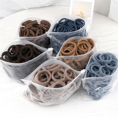 50PCS/Set Basic Hair Bands Simple Solid Colors Elastic Headband Hair Ties