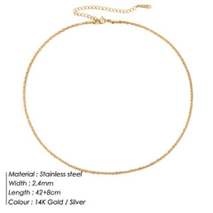 New Popular Silver Color Sparkling Clavicle Chain