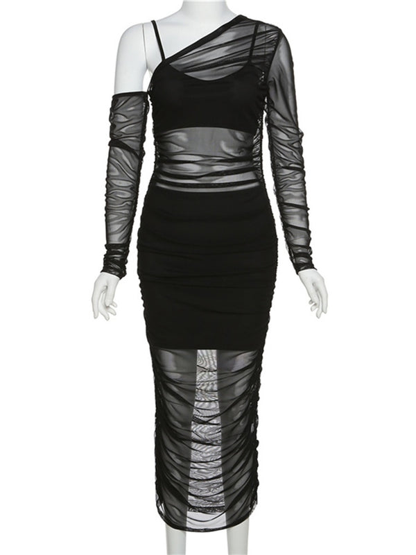 Vesper Sheer Mesh Three-Piece Skirt Set
