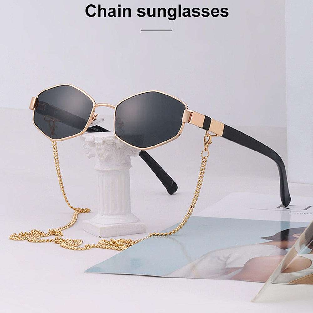 Zora Polygon Chain Sunglasses