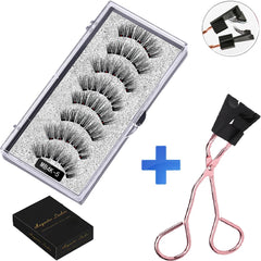 8PCS 5 Magnetic eyelashes with 4 pairs magnets magnetic lashes natural Mink eye lashes with tweezers