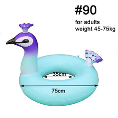 Giant Inflatable Pool Float Circle Mermaid Flamingo Unicorn Swimming Ring