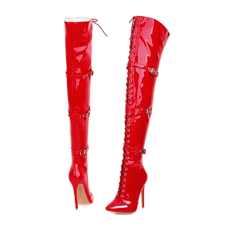PU high heels over the knee boots thigh high boots