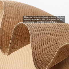 70cm Oversized  Wide Brim Sun Hat Travel  Large UV Protection Beach Straw Hats Women&#39;s Summer Floppy Foldable Chapeaux Wholesale