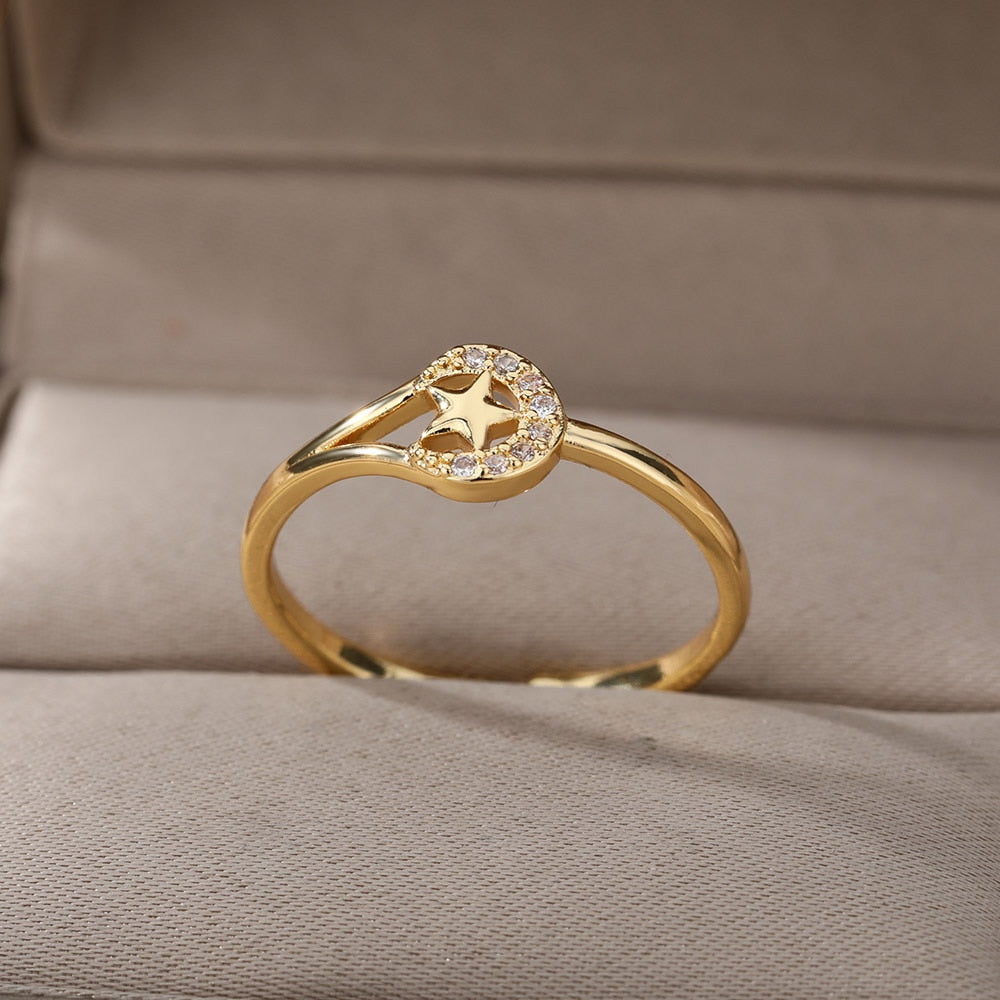 Safiya Lucky Evil Eye Stainless Steel Ring Collection